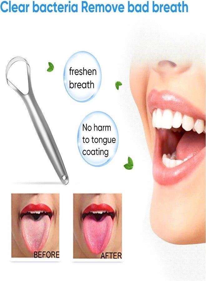 Qolixs Stainless Steel Tongue Cleaner & Scraper for Bad Breath | Medical Grade Tongue Scrapers for Adults & Kids | Portable, Travel-Friendly Oral Hygiene Tool for Fresher Breath - Image 4